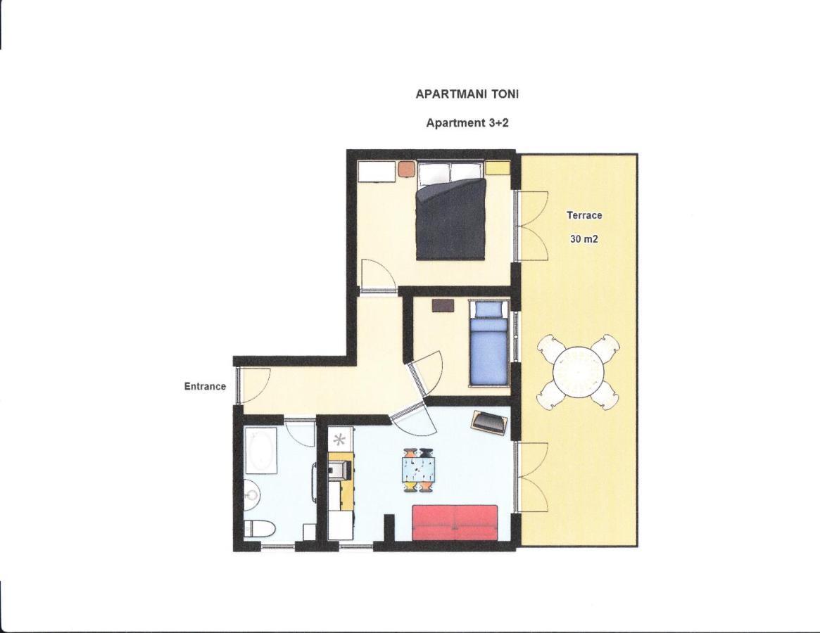 Apartments Toni, Borik ซาดาร์ ห้อง รูปภาพ