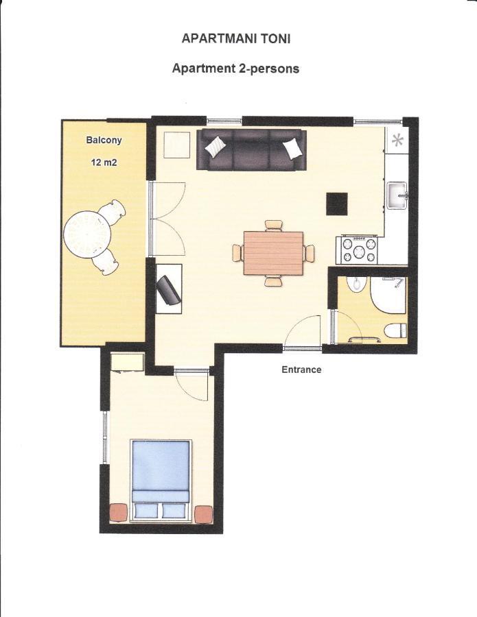 Apartments Toni, Borik ซาดาร์ ห้อง รูปภาพ